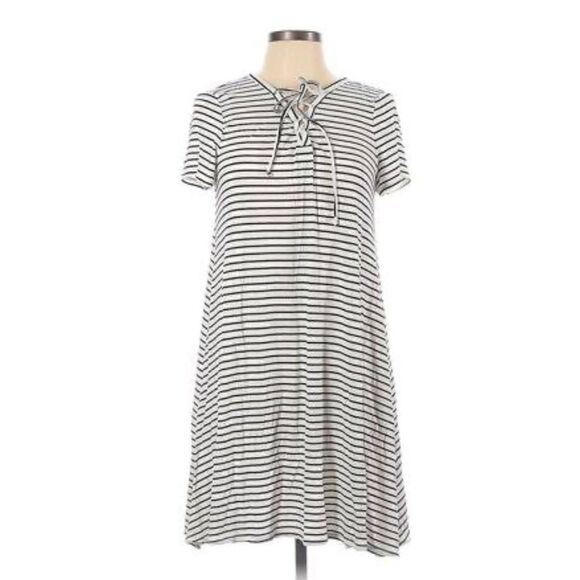 Old navy Striped flowy t-shirt dress | size XS | black/white | NWT - Picture 1 of 6